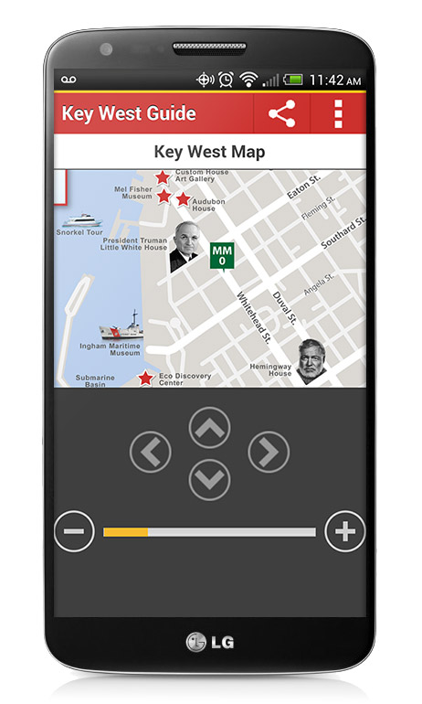 Audiobook Map on the Key West App