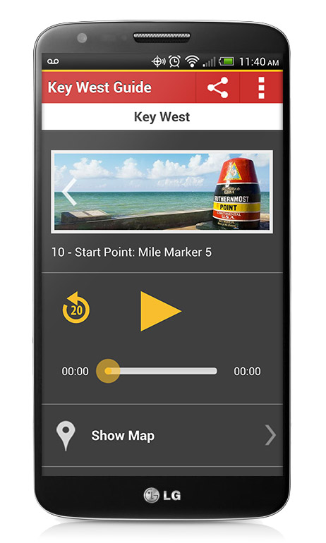 Audiobook Chapter on the Key West App