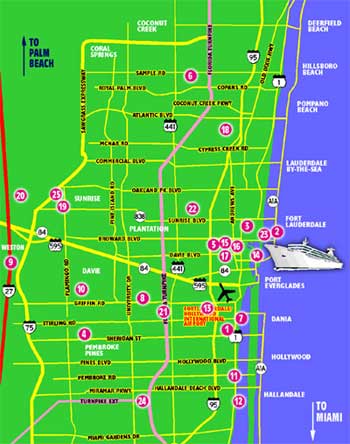 A map of Fort Lauderdale