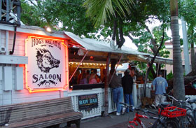 The famous Hog's Breath Saloon in Key West, Florida