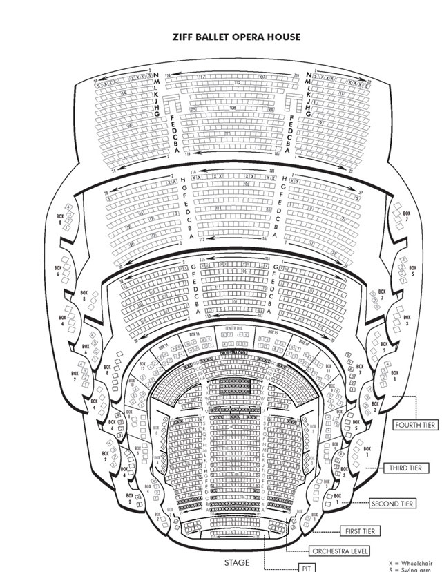 Ziff Ballet Opera House Seating Chart  